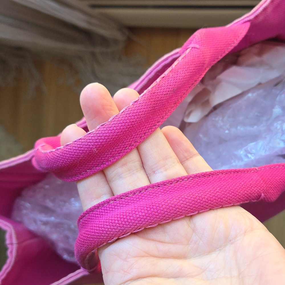 PRADA Signature Canapa Pink Tote Bag - Picture 10 of 17